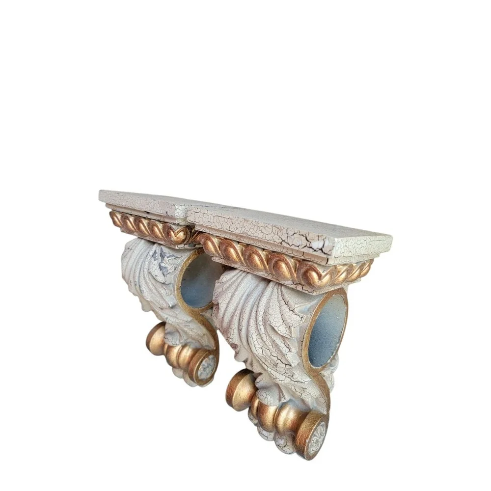 Set Of 2 Corbels Book Ends Stone Gold Color